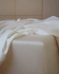Lait fitted sheet in ivory Egyptian cotton sateen
